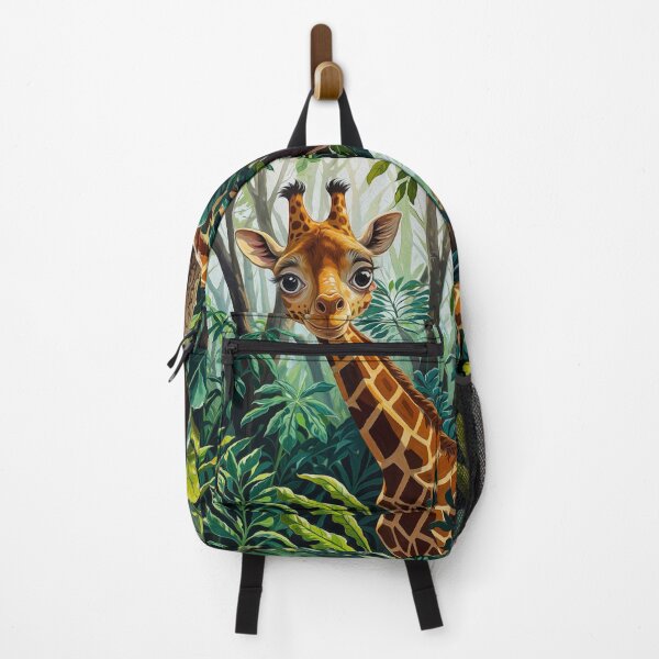 Item preview, Cheeky Cute Cartoon Giraffe Hiding in Trees designed and sold by NaturePrints.