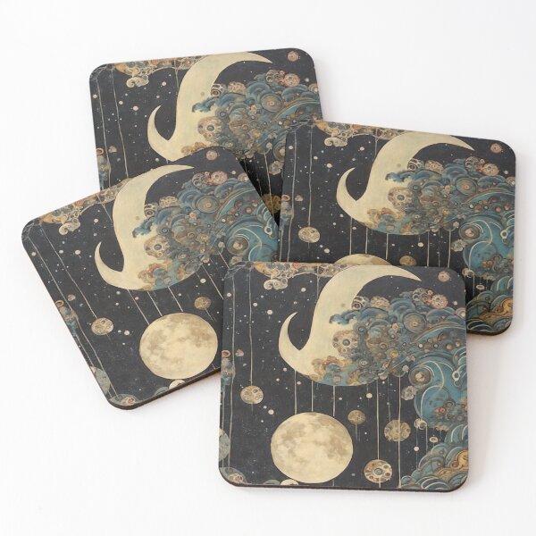 Item preview, Japanese-inspired Night Sky Celestial Spirit Art designed and sold by NickWhittleArt.
