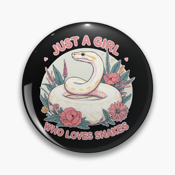 Item preview, Just A Girl Who Loves Snakes Python Floral designed and sold by TomFrontierArt.