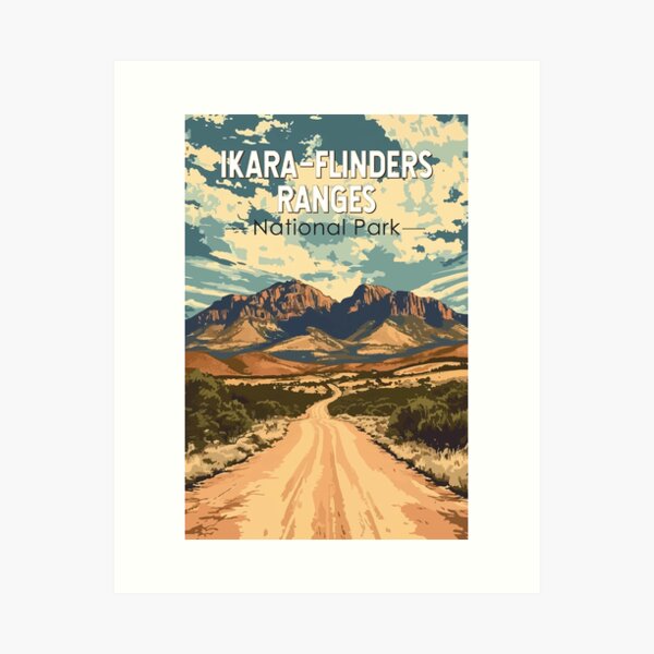 Item preview, Ikara Flinders Ranges National Park Australia Travel Art Vintage designed and sold by KrisSidDesigns.
