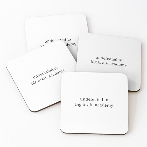 Item preview, undefeated at big brain academy trending text logo designed and sold by 3005Garments.
