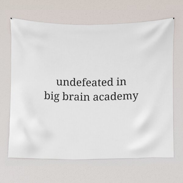 Item preview, undefeated at big brain academy trending text logo designed and sold by 3005Garments.