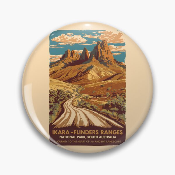 Item preview, Ikara Flinders Ranges National Park Illustration Travel Art Vintage designed and sold by KrisSidDesigns.