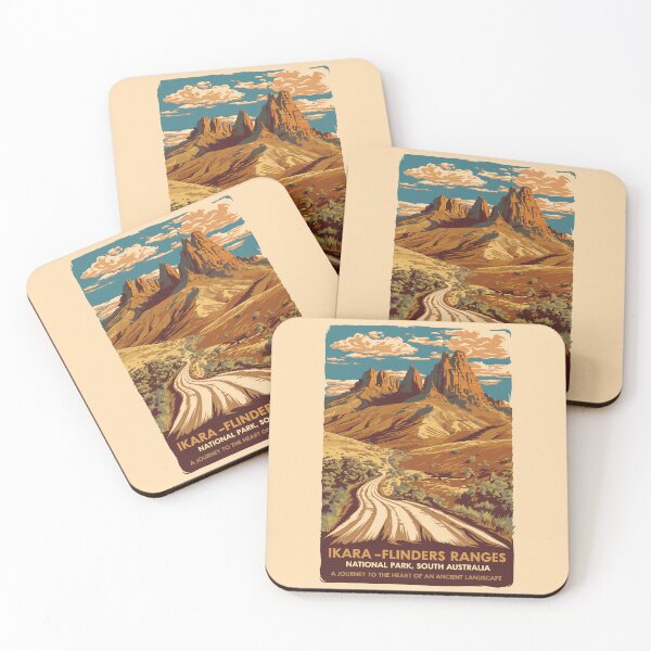 Item preview, Ikara Flinders Ranges National Park Illustration Travel Art Vintage designed and sold by KrisSidDesigns.