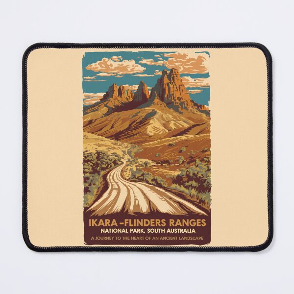 Item preview, Ikara Flinders Ranges National Park Illustration Travel Art Vintage designed and sold by KrisSidDesigns.