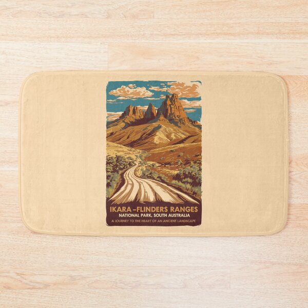 Item preview, Ikara Flinders Ranges National Park Illustration Travel Art Vintage designed and sold by KrisSidDesigns.