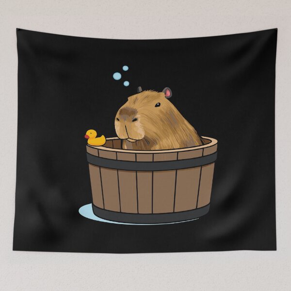 Item preview, Capybara Bubble Bath Relaxation Art designed and sold by JesterKrewArt.