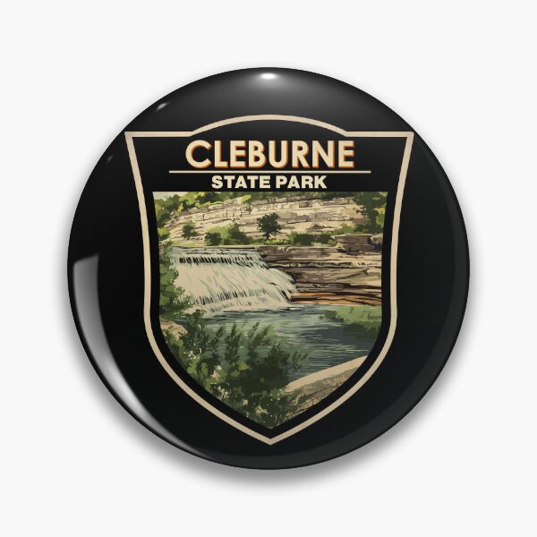 Item preview, Cleburne State Park Texas Illustration Travel Art Badge designed and sold by KrisSidDesigns.