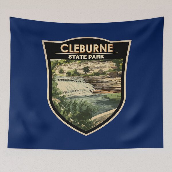 Item preview, Cleburne State Park Texas Illustration Travel Art Badge designed and sold by KrisSidDesigns.