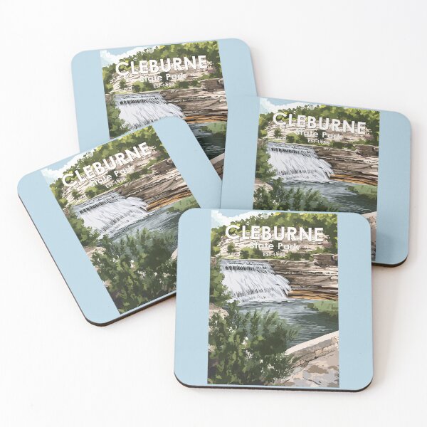 Item preview, Cleburne State Park Texas Illustration Travel Art Vintage designed and sold by KrisSidDesigns.