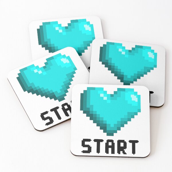 Item preview, Pixelated Cyan Heart - Retro Gaming designed and sold by Fikuall.