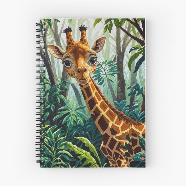 Item preview, Cheeky Cute Cartoon Giraffe Hiding in Trees designed and sold by NaturePrints.