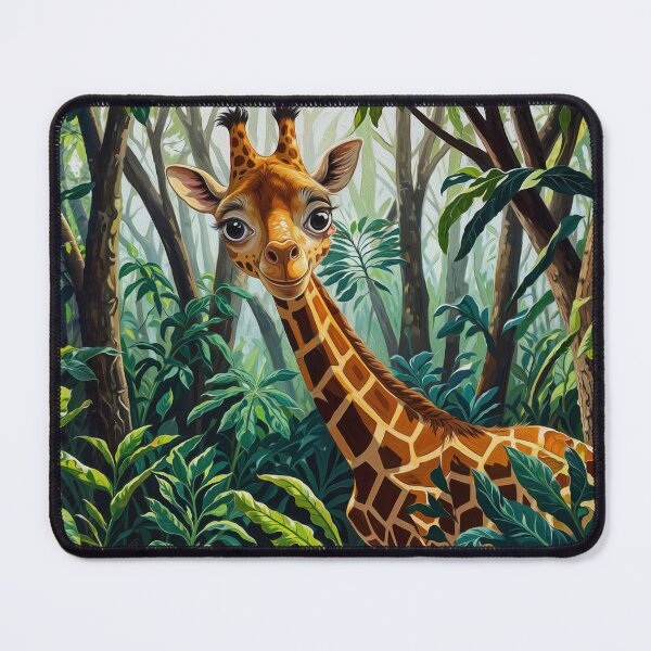 Item preview, Cheeky Cute Cartoon Giraffe Hiding in Trees designed and sold by NaturePrints.