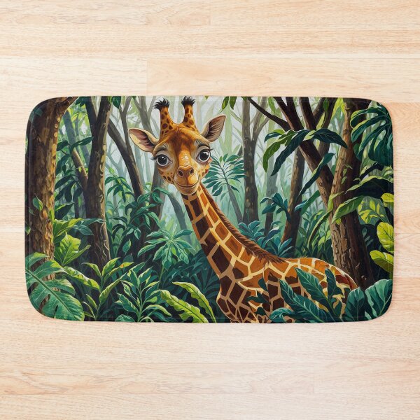 Item preview, Cheeky Cute Cartoon Giraffe Hiding in Trees designed and sold by NaturePrints.