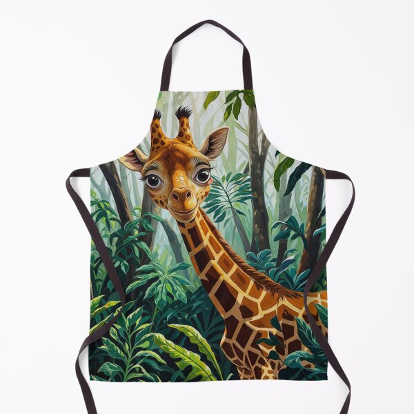 Item preview, Cheeky Cute Cartoon Giraffe Hiding in Trees designed and sold by NaturePrints.