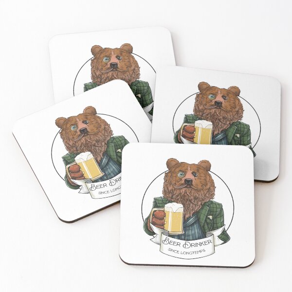 Item preview, Bearded Bear with a beer designed and sold by Robo49250.