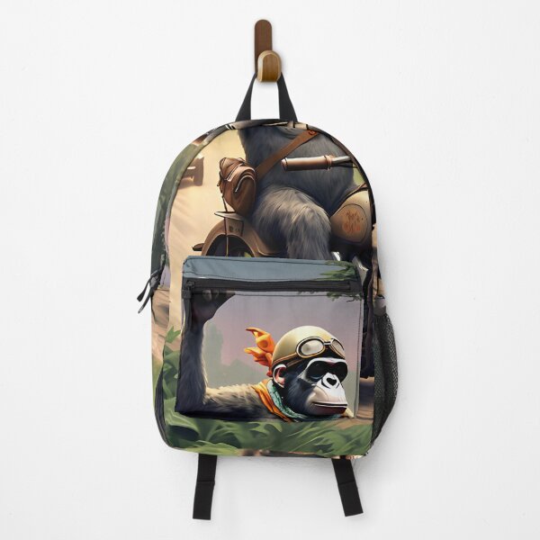 Item preview, "Gorilla on a vintage motorbike" designed and sold by Wiredart.