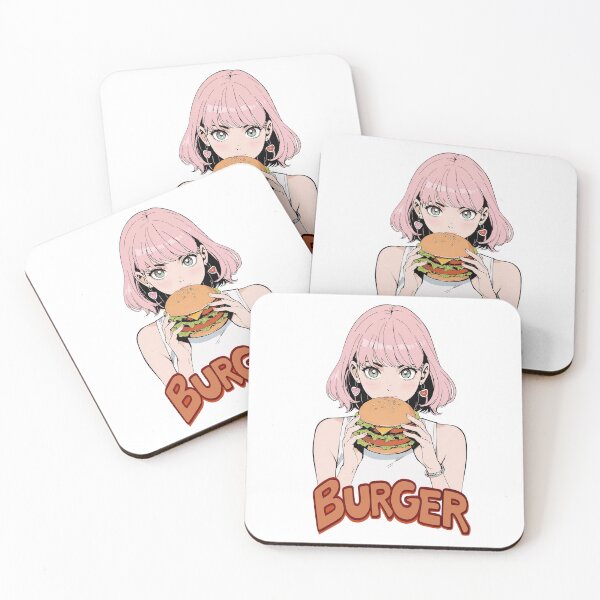 Item preview, Cute girl eating a hamburger designed and sold by JonelleTshirts.