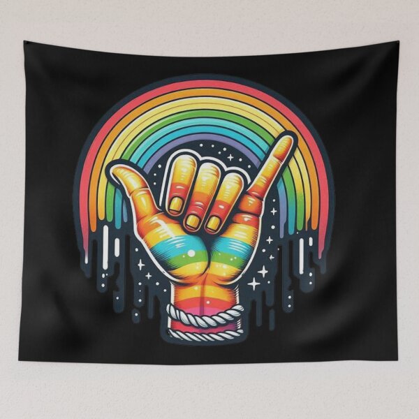 Item preview, Hang Loose Rainbow designed and sold by Myra365Art.