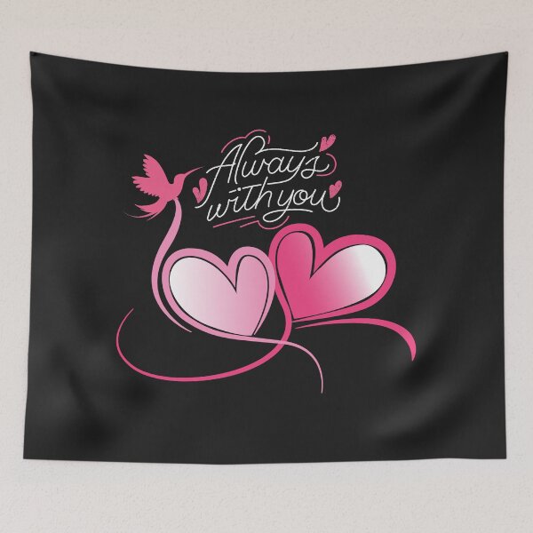 Item preview, A gentle whisper in the wind saying, "Always with you."  Black Background designed and sold by wenzler.