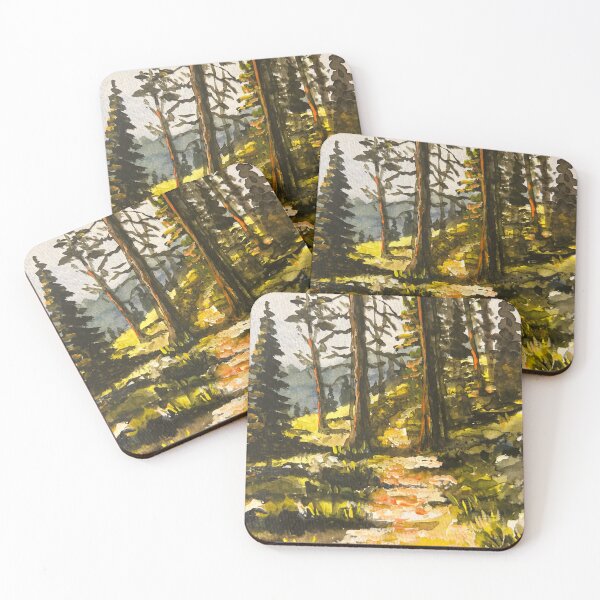 Item preview, Trail In The Woods Watercolor Painting designed and sold by TheArtCave.