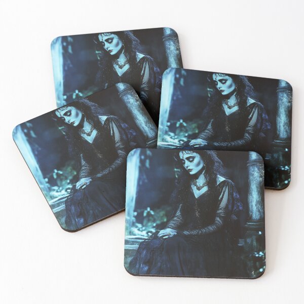 Item preview, Melancholic Woman in Midnight Blue designed and sold by LonesomeKnight.