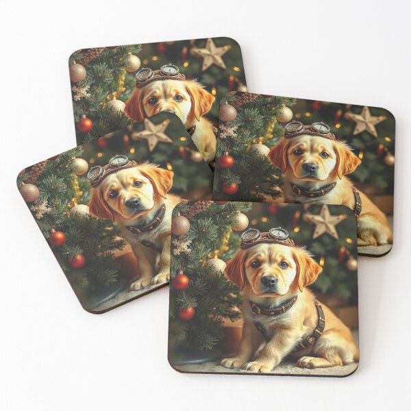 Item preview, Steampunk Puppy and Christmas Tree designed and sold by Skye Ryan-Evans.