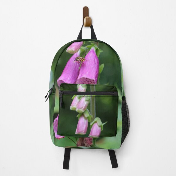 Item preview, A flowering foxglove with a hoverfly designed and sold by pinkal.