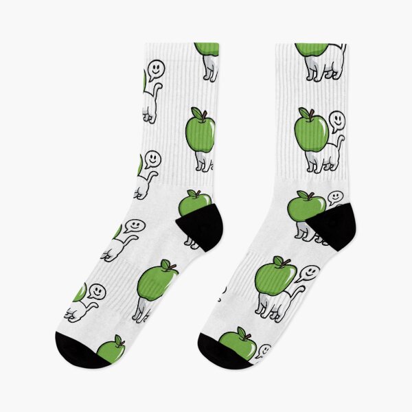 Item preview, Green Apple Cat - Quirky and Funny designed and sold by MonkiFlipp.