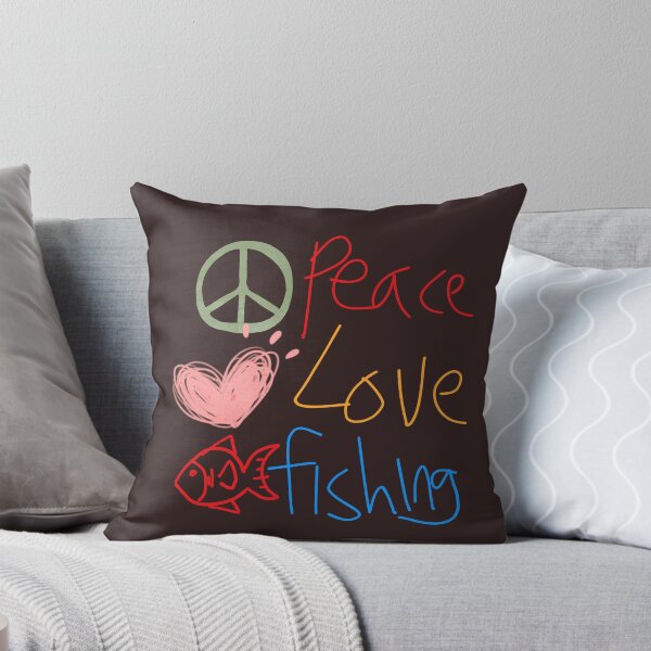 Item preview, Peace Love Fishing – Minimalist Fishing Design designed and sold by JCRockDesign.