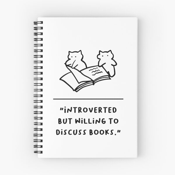 Item preview, "Introverted But Willing to Discuss Books" designed and sold by RM-Journey.