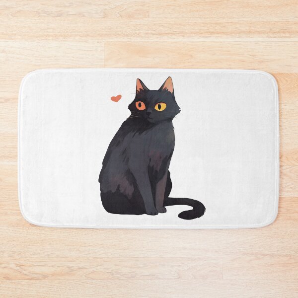 Item preview, Black cat love, AI art designed and sold by MachinaeDreams.