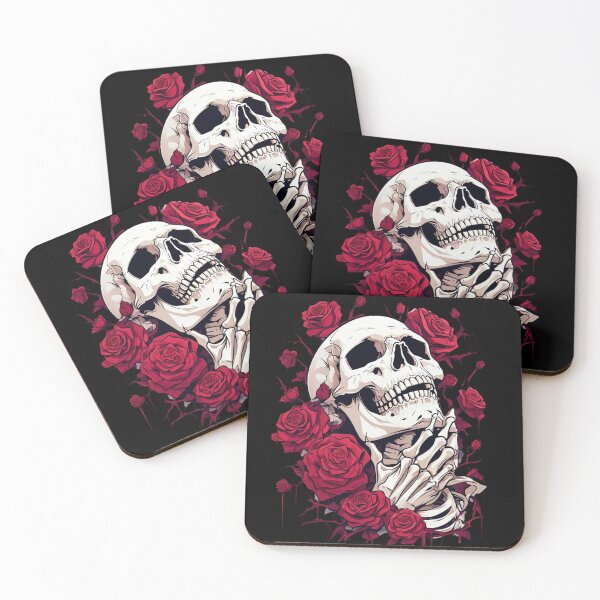 Item preview, Skull and red roses  designed and sold by EccentricsByE.