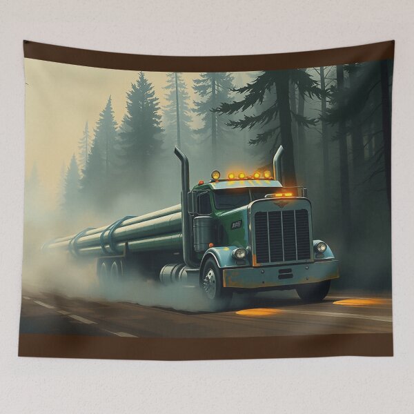 Item preview, Big Rig Trucking Art designed and sold by Skye Ryan-Evans.