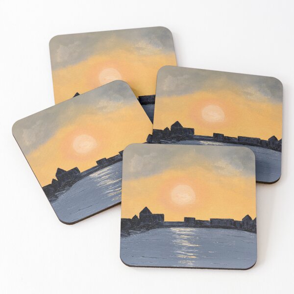 Item preview, Sunrise over the port (square crop) designed and sold by Karen Hairston.