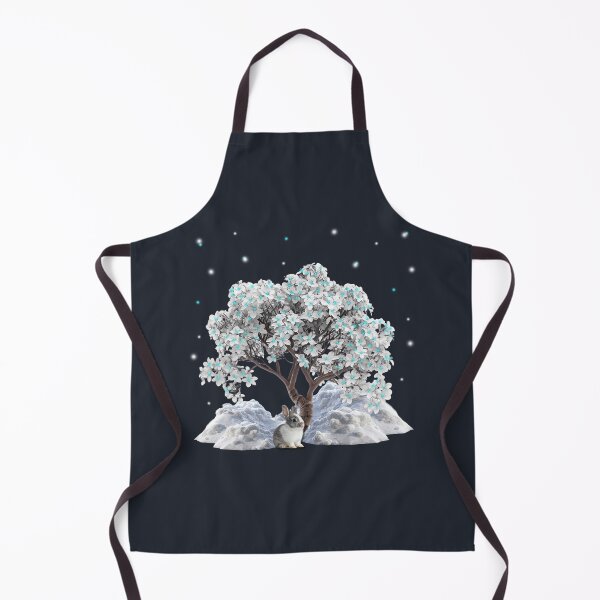 Item preview, Rabbit under a white flowers tree with blue lights designed and sold by Topmel.