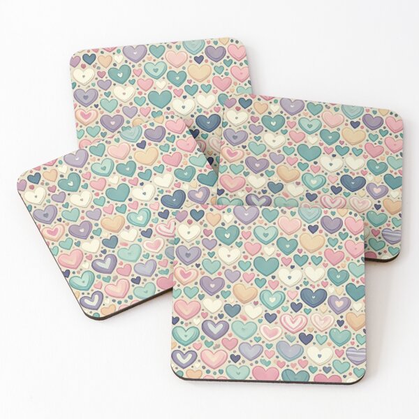Item preview, Heart pattern with random colours designed and sold by GingaDesigns.