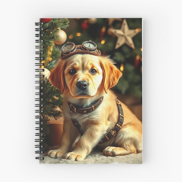 Item preview, Steampunk Puppy and Christmas Tree designed and sold by Skye Ryan-Evans.