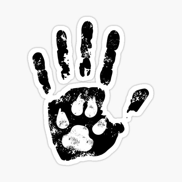 Item preview, Dog Lovers Hand and Paw Print Paint Design designed and sold by polliadesign.