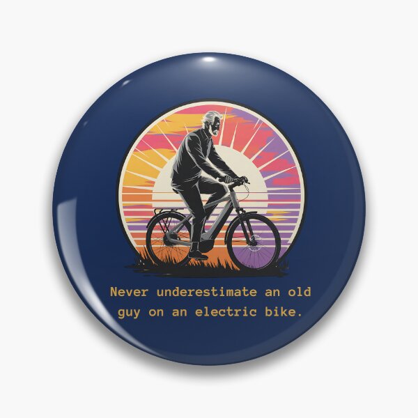 Item preview, Never Underestimate an Old Guy on an E-Bike. designed and sold by TeeGrit.