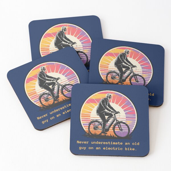 Item preview, Never Underestimate an Old Guy on an E-Bike. designed and sold by TeeGrit.