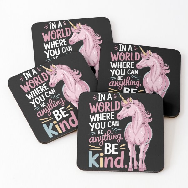 Item preview, Inspirational Unicorn Be Kind Motivational Quote designed and sold by InsanseCreation.