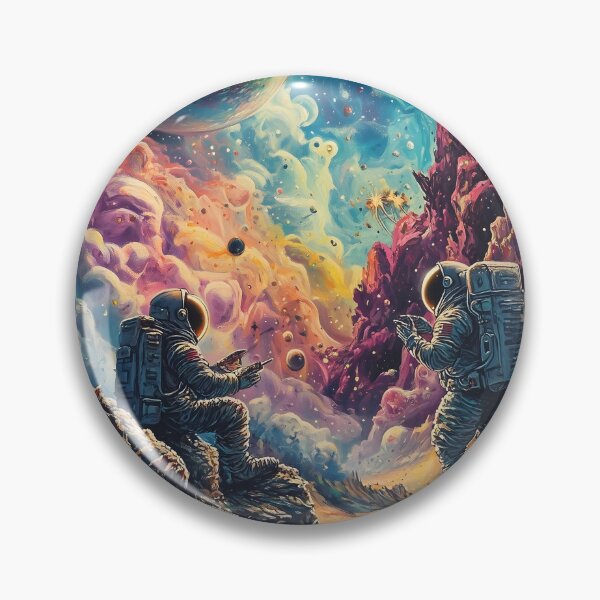 Item preview, Mystical Astronauts Exploring Alien Landscapes designed and sold by HarmonicDaze.