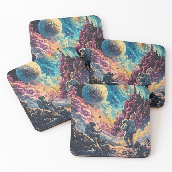 Item preview, Mystical Astronauts Exploring Alien Landscapes designed and sold by HarmonicDaze.