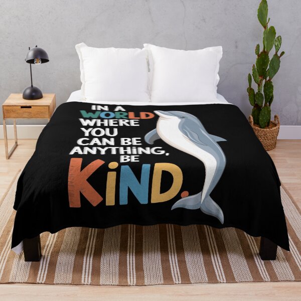 Item preview, Inspirational Dolphin Be Kind Message designed and sold by InsanseCreation.