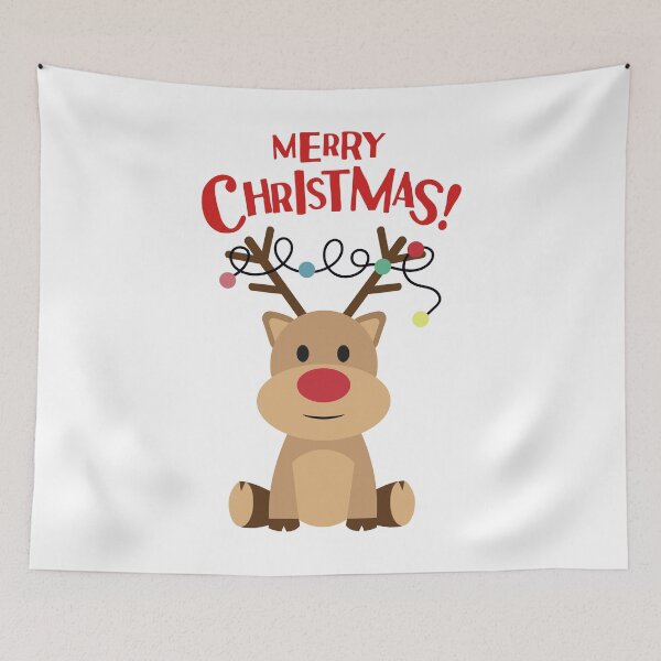 Item preview, Merry Christmas Reindeer designed and sold by WhimsyBoutique.
