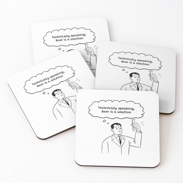 Item preview, Technically speaking - Beer is a solution - Funny Beer Joke designed and sold by Bleak Shirt.