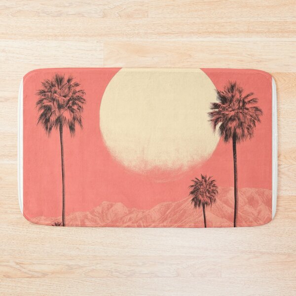 Item preview, Retro Palm Springs Sunset with Classic Car and Palm Trees designed and sold by Retro Travel Design.