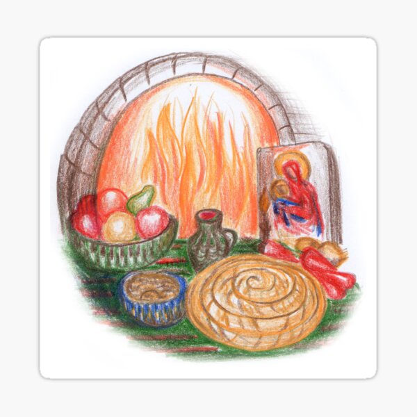 Budni Vecher, Christmas Eve, Celebration Sticker