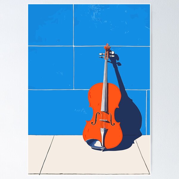 Item preview, Violin Against a Blue Wall designed and sold by Liededrom..